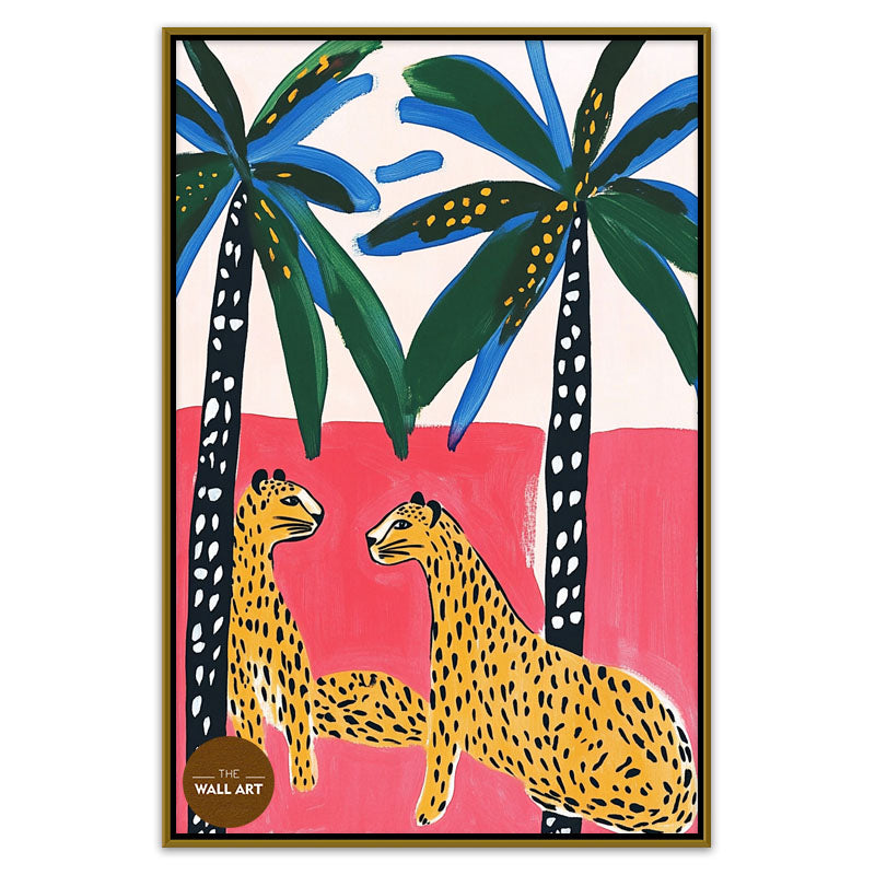 LEAPARDS UNDER THE PALMS II