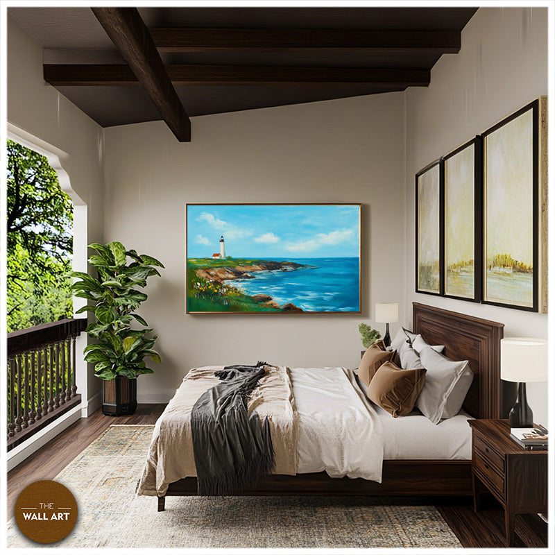 LIGHT HOUSE IN SPRING DAY