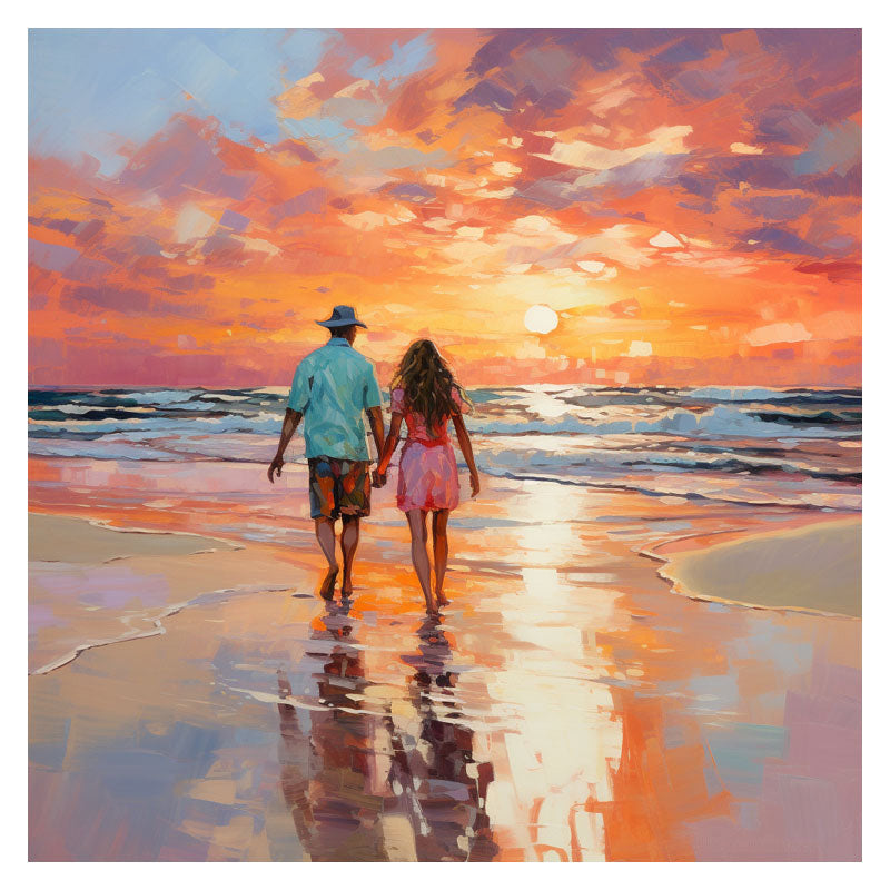 LOVERS ON BEACH I