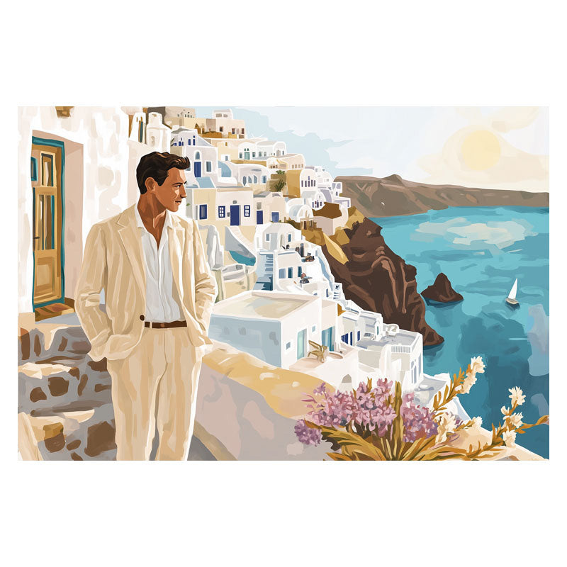 MAN VIEWING BEACH
