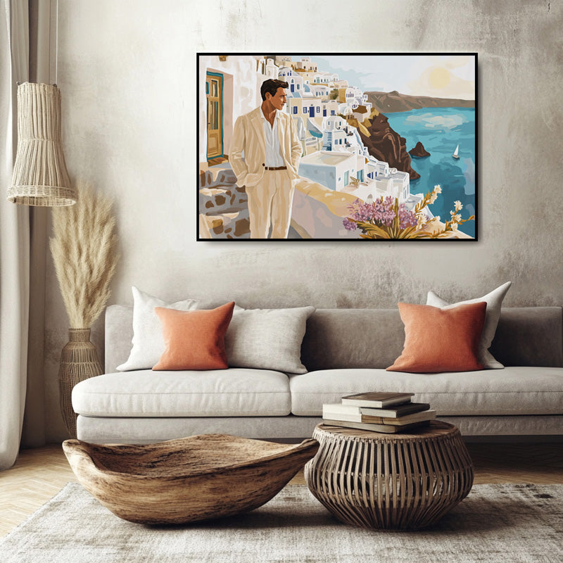 MAN VIEWING BEACH