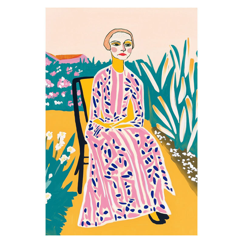 OLD LADY IN GARDEN I