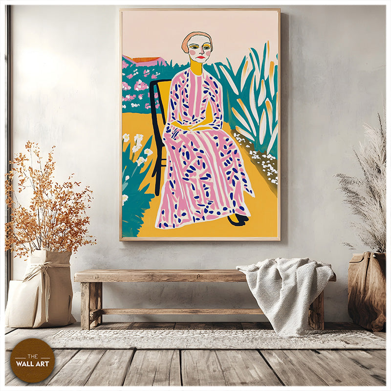OLD LADY IN GARDEN I