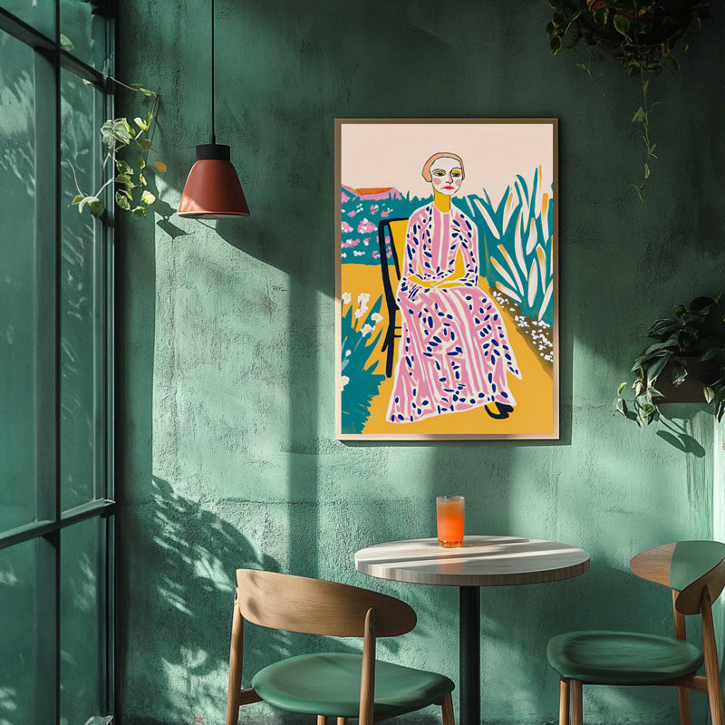 OLD LADY IN GARDEN I