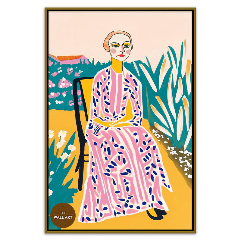 OLD LADY IN GARDEN I