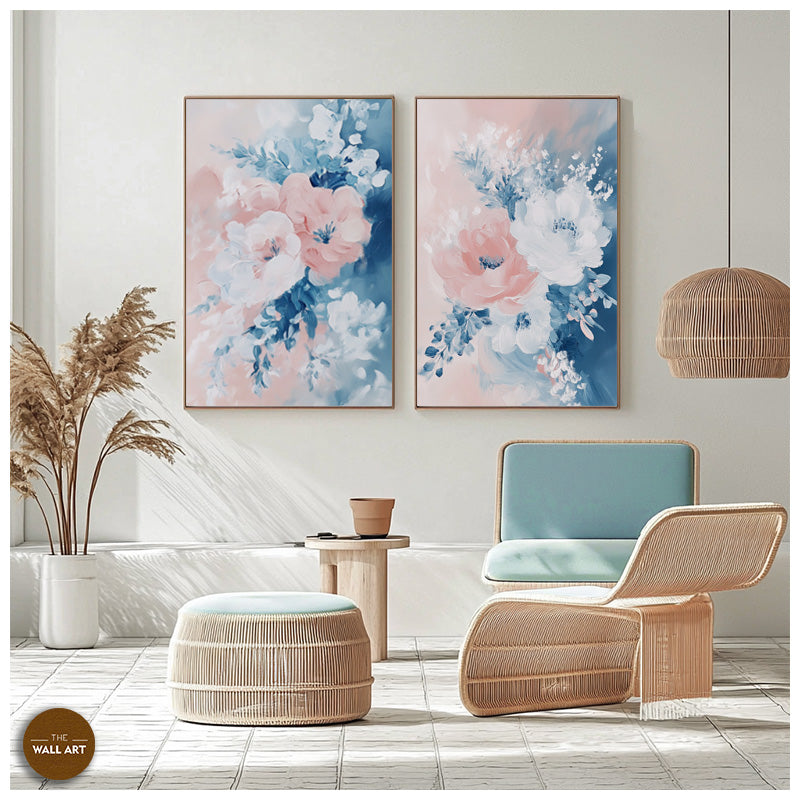 PASTEL SHADE FLOWERS II_SETOF2_