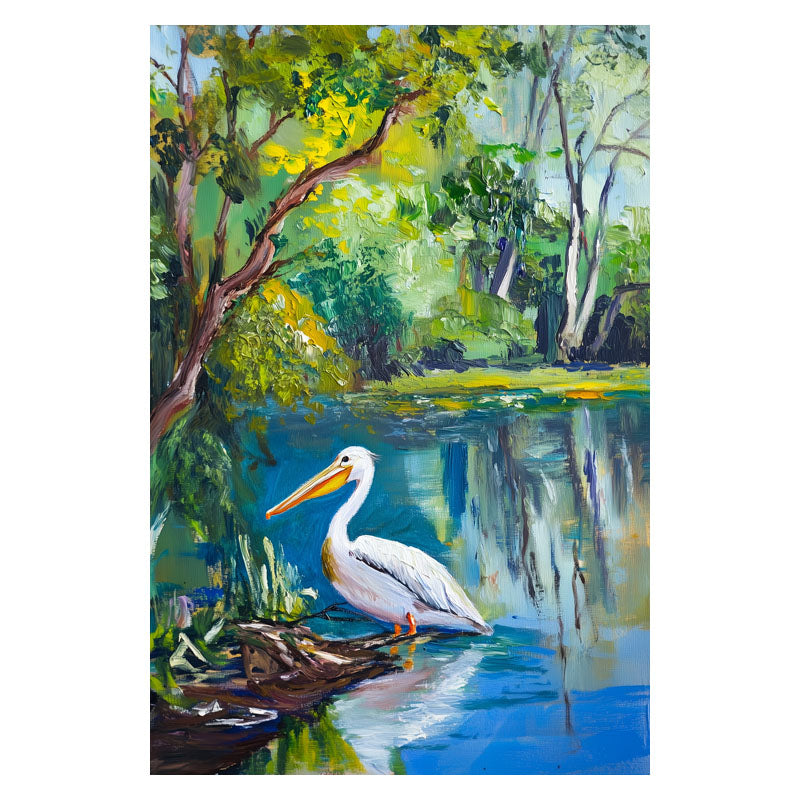 PELICAN IN FOREST