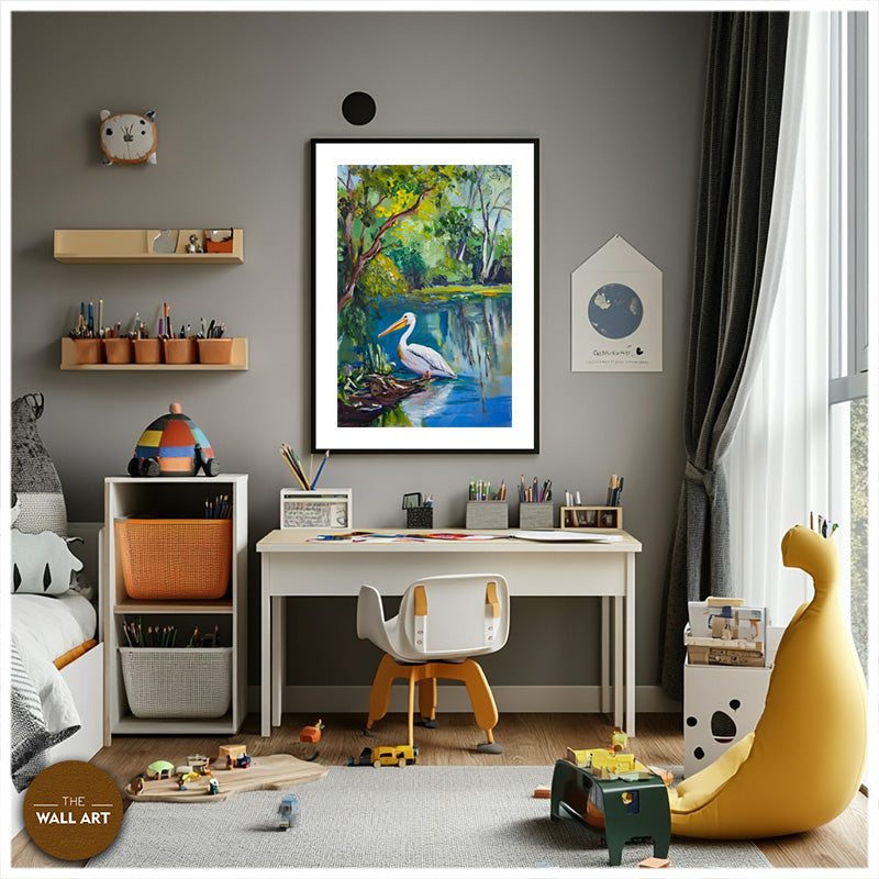 PELICAN IN FOREST