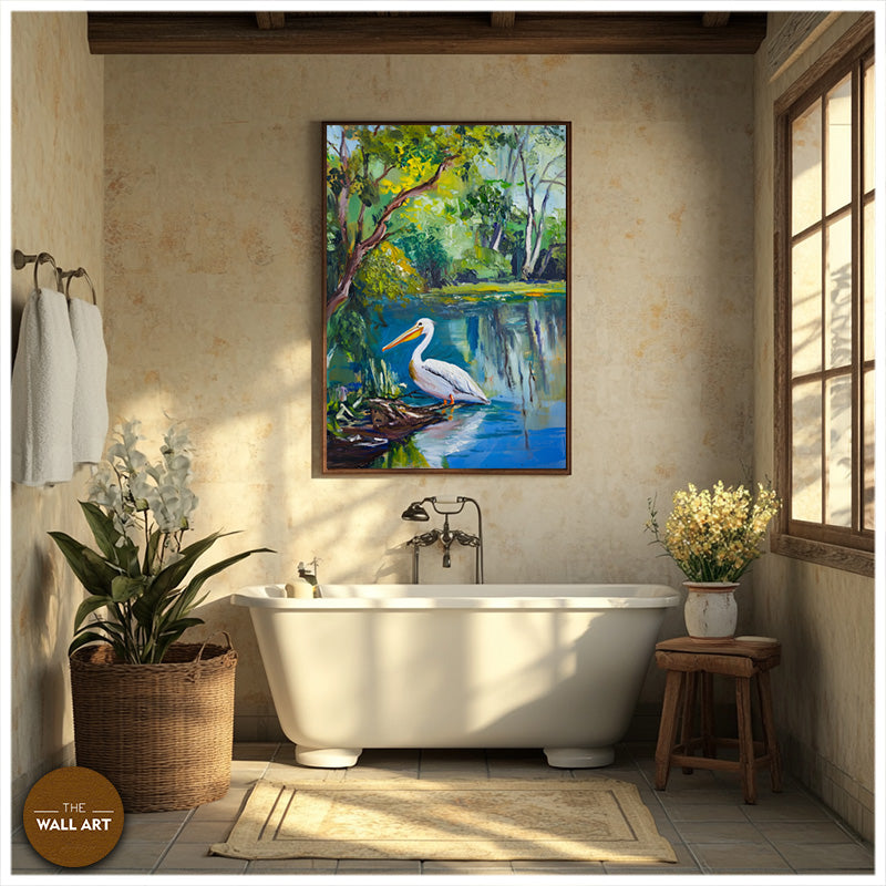 PELICAN IN FOREST