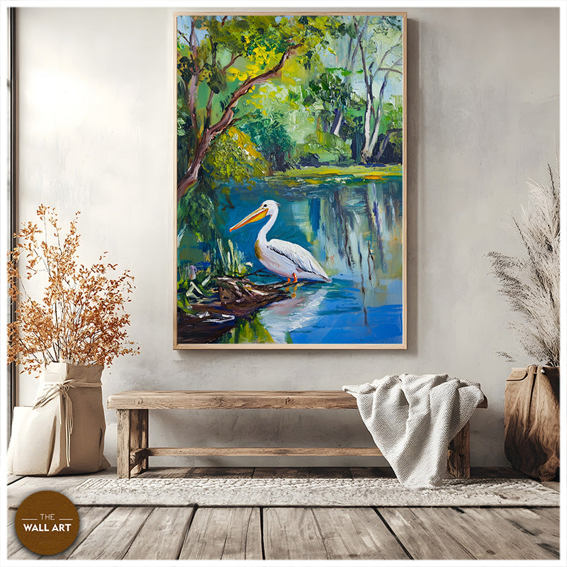 PELICAN IN FOREST