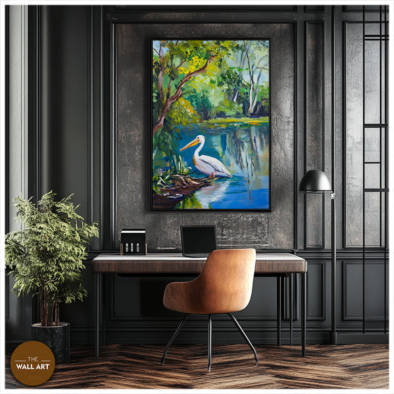 PELICAN IN FOREST