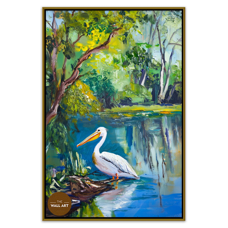 PELICAN IN FOREST