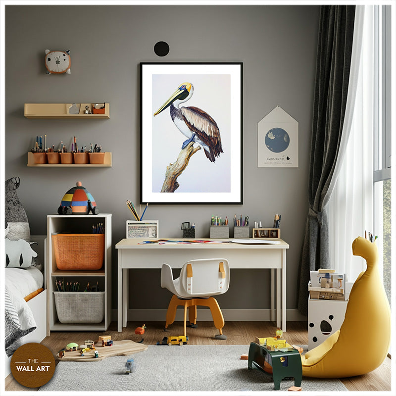 PELICAN ON BRANCH