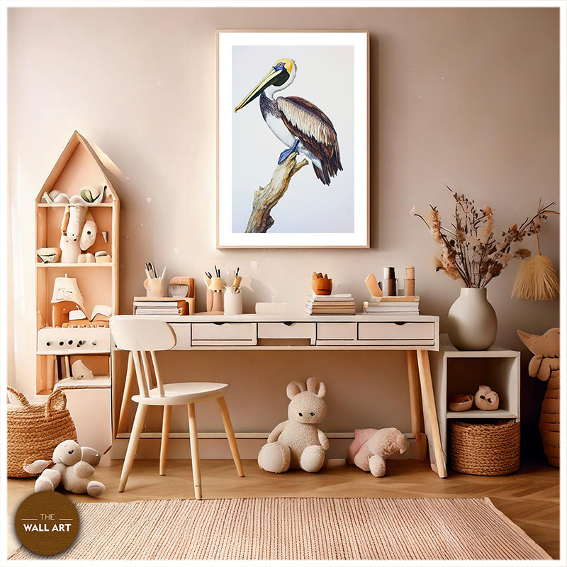 PELICAN ON BRANCH
