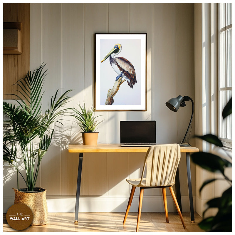 PELICAN ON BRANCH