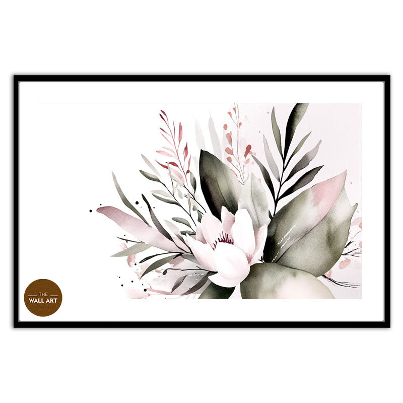 PINK SHADE WHITE FLOWERS