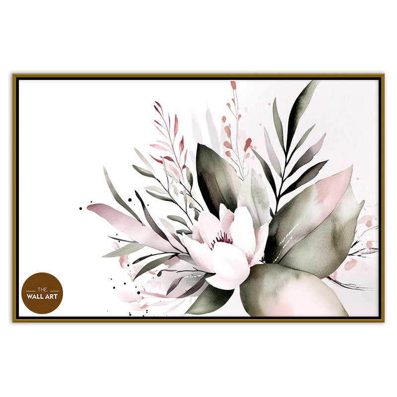 PINK SHADE WHITE FLOWERS