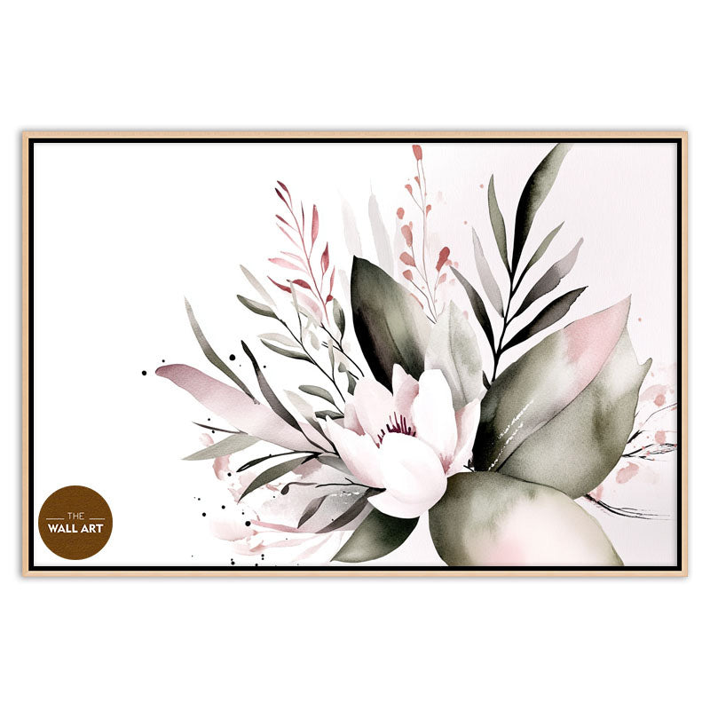 PINK SHADE WHITE FLOWERS