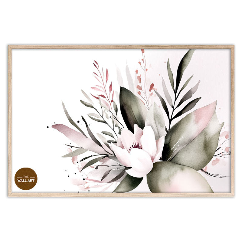 PINK SHADE WHITE FLOWERS