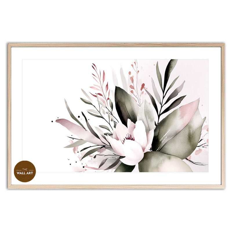 PINK SHADE WHITE FLOWERS