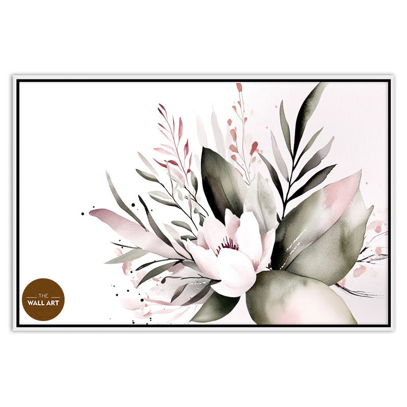 PINK SHADE WHITE FLOWERS