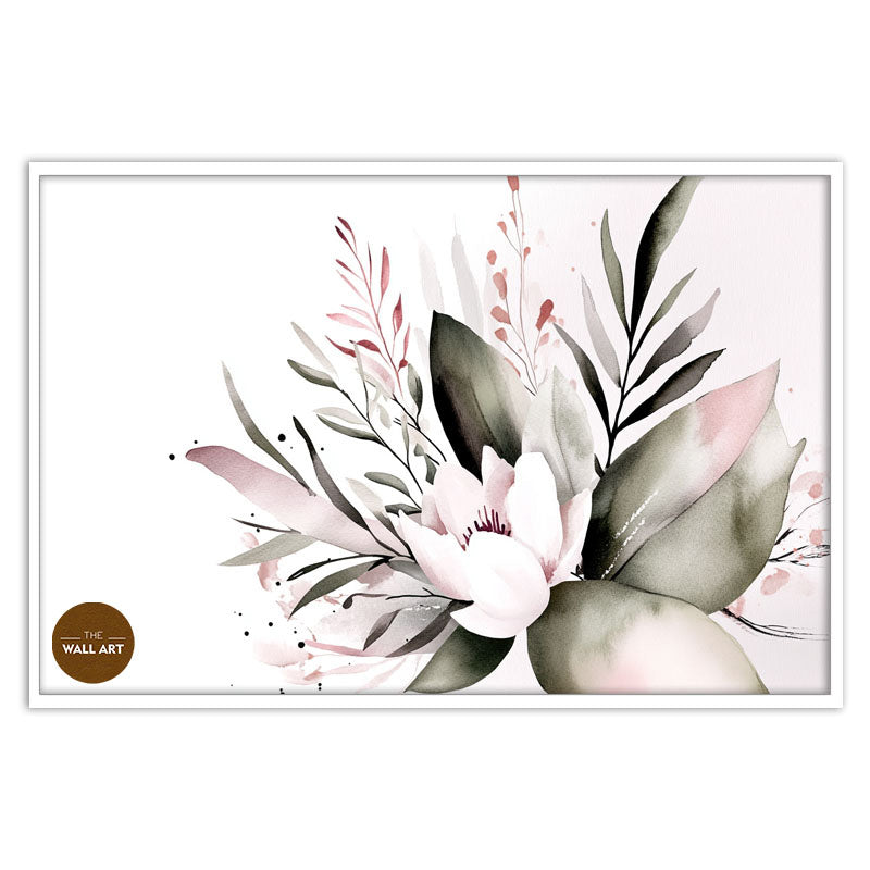 PINK SHADE WHITE FLOWERS
