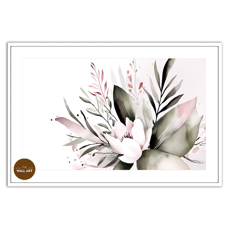 PINK SHADE WHITE FLOWERS