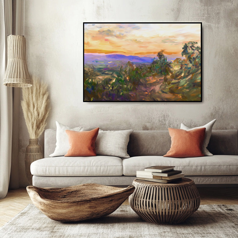 PURPLE SUNSET ON HILL