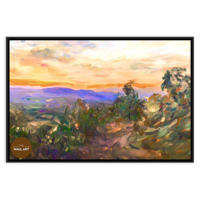 PURPLE SUNSET ON HILL