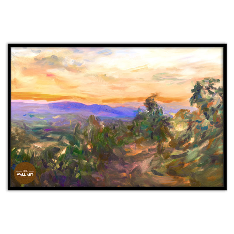 PURPLE SUNSET ON HILL
