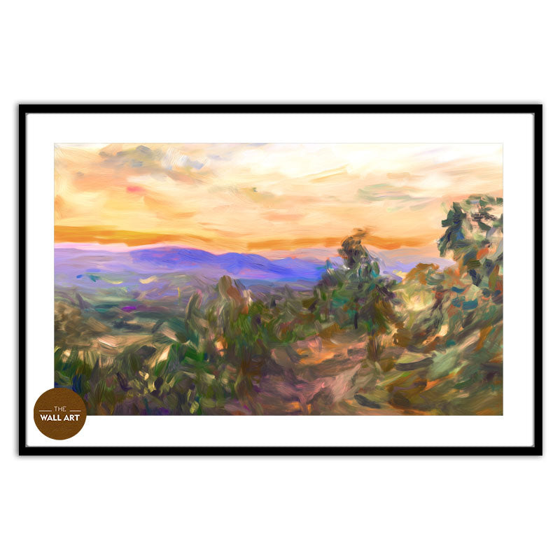 PURPLE SUNSET ON HILL