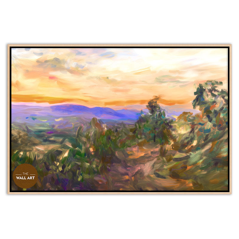 PURPLE SUNSET ON HILL