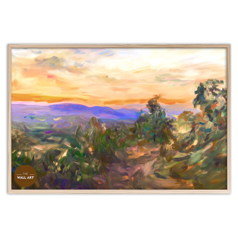PURPLE SUNSET ON HILL
