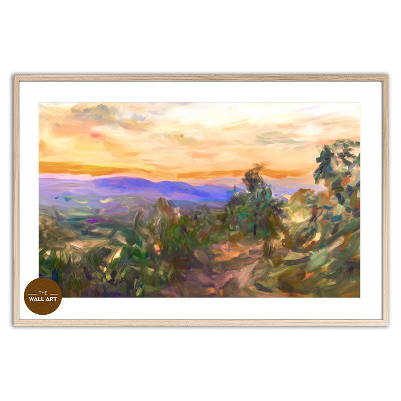 PURPLE SUNSET ON HILL