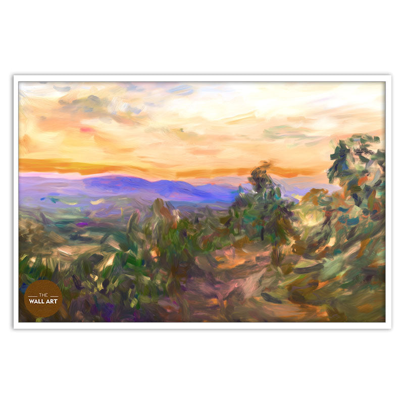 PURPLE SUNSET ON HILL
