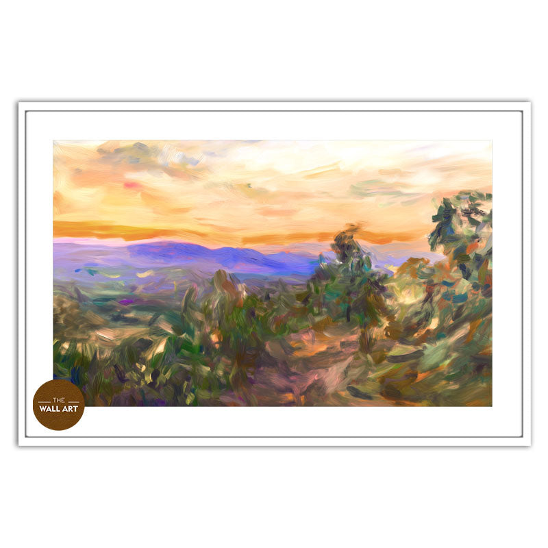 PURPLE SUNSET ON HILL