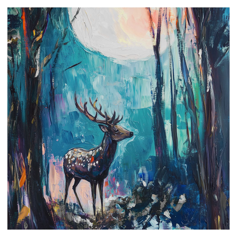 RAINDEER IN MOON NIGHT