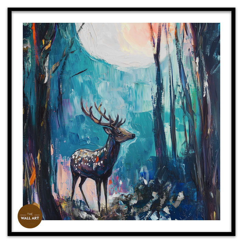 RAINDEER IN MOON NIGHT