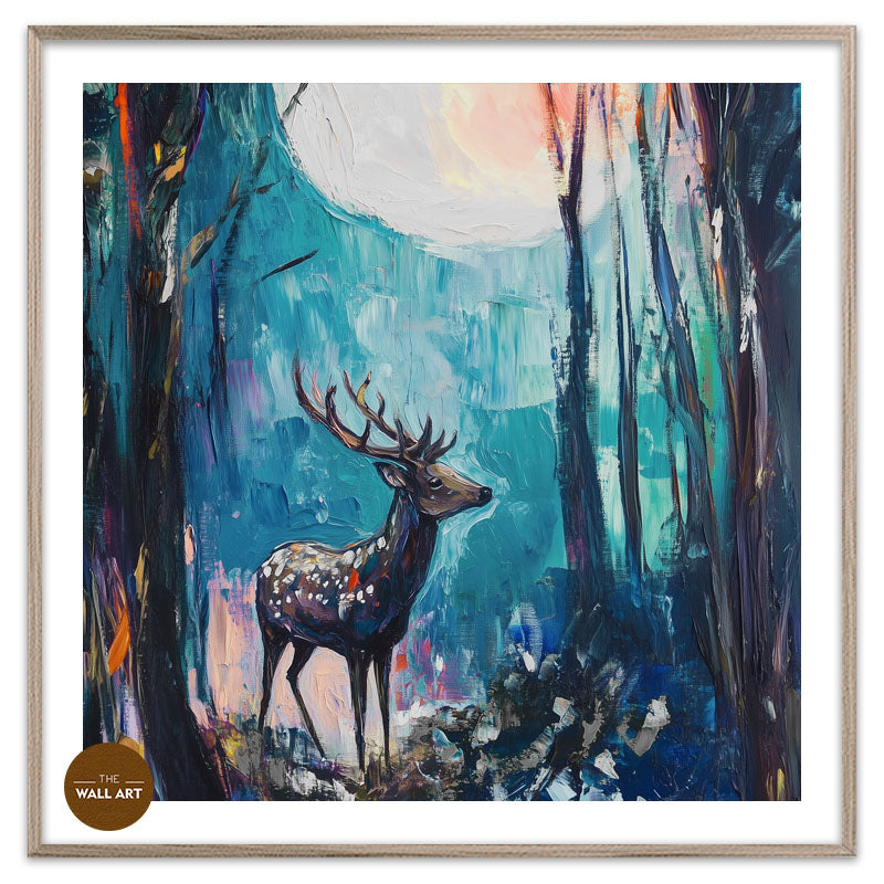 RAINDEER IN MOON NIGHT