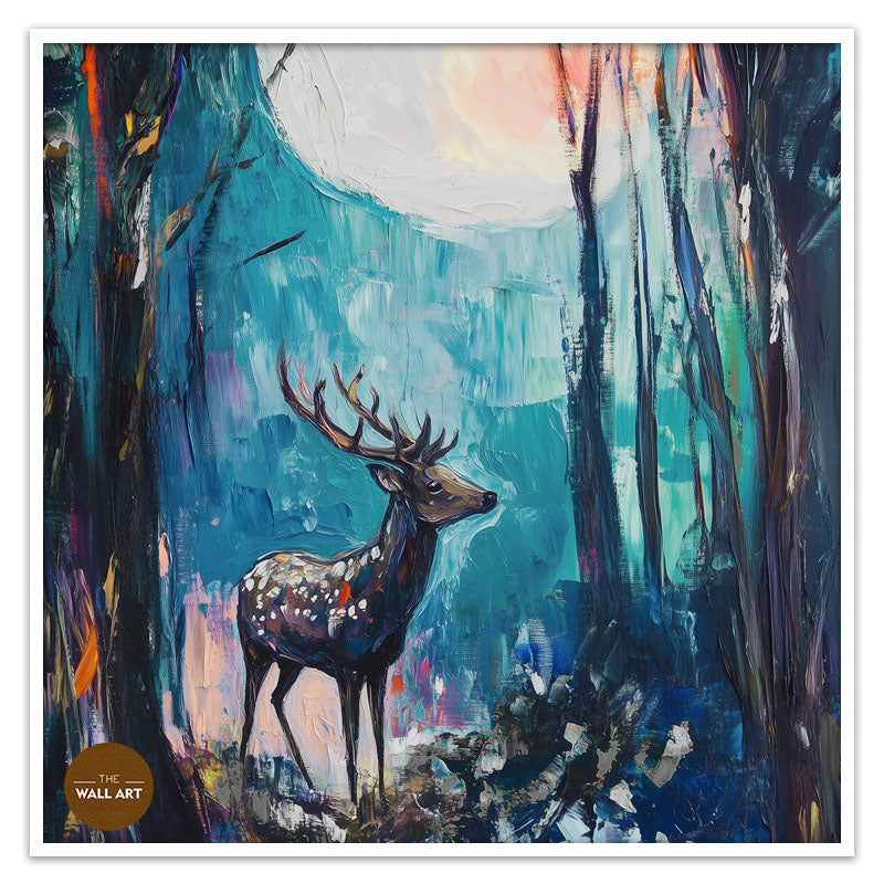 RAINDEER IN MOON NIGHT
