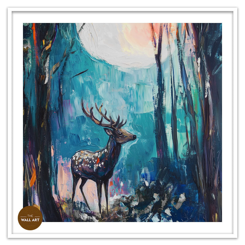 RAINDEER IN MOON NIGHT