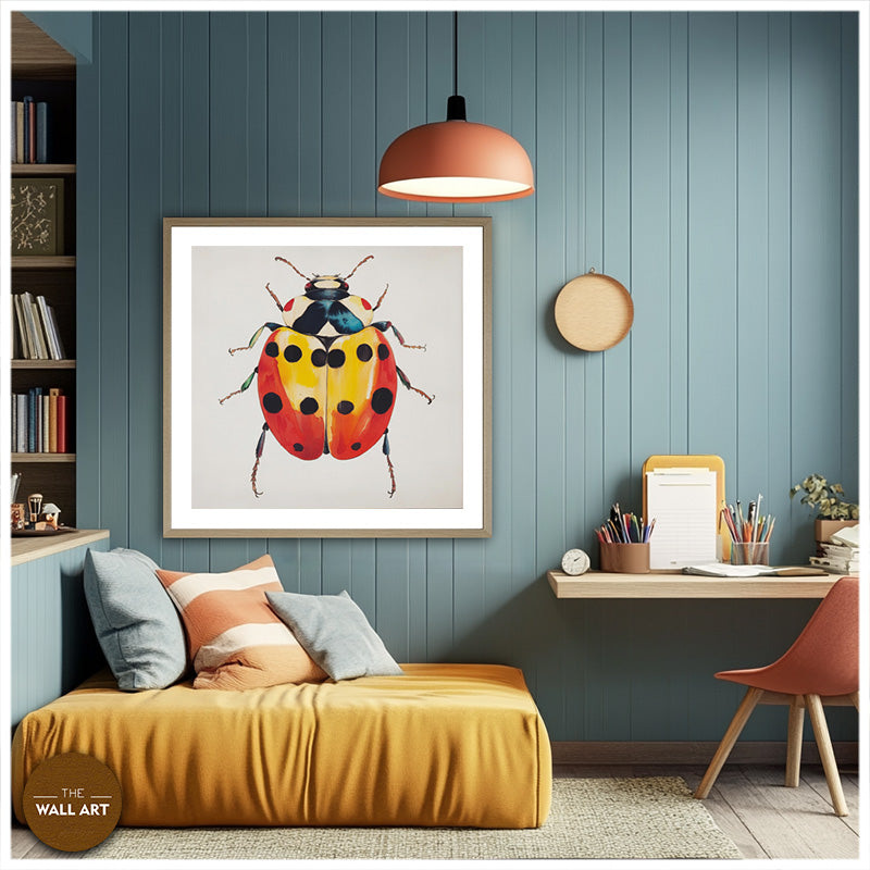 RED AND YELLOW LADY BUG