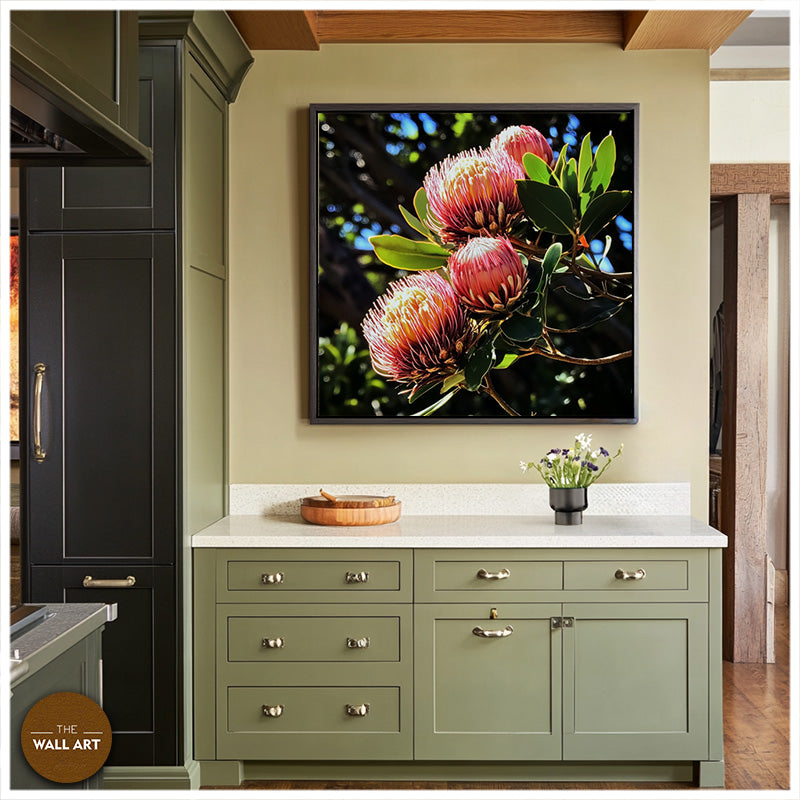 RED PROTEA FLOWERS