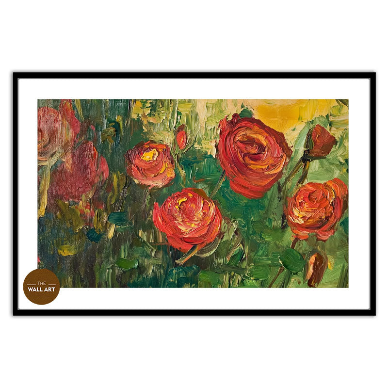 RED ROSES IN GREEN SHADE