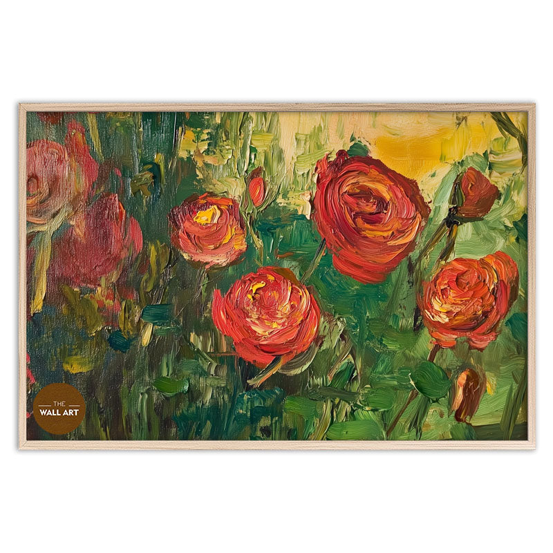 RED ROSES IN GREEN SHADE