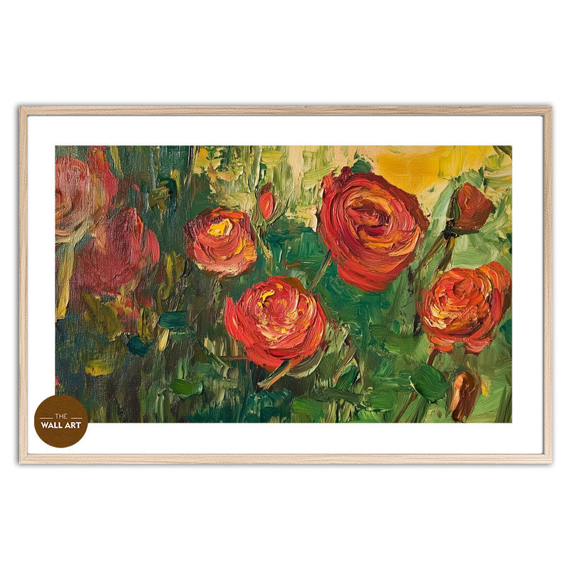 RED ROSES IN GREEN SHADE