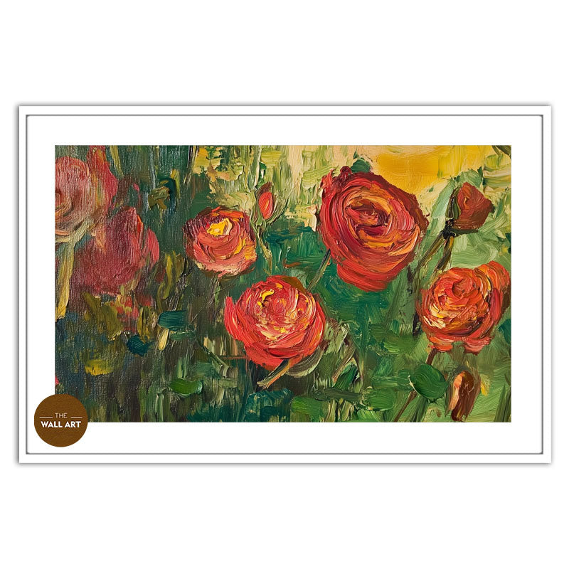 RED ROSES IN GREEN SHADE