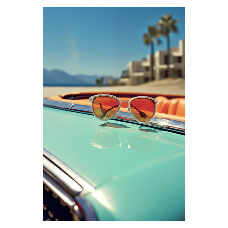 RETRO TURQUOISE CAR
