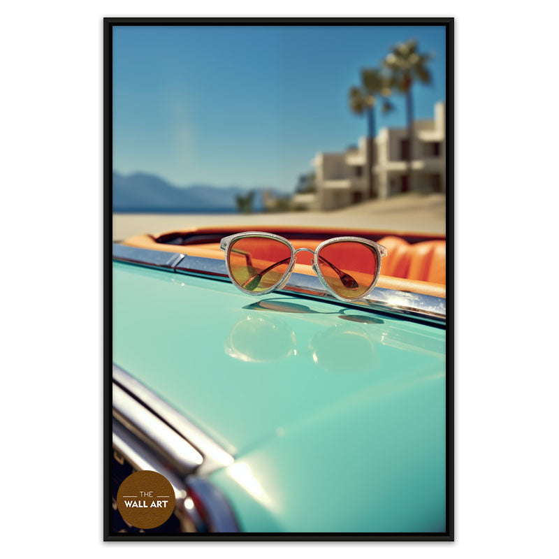 RETRO TURQUOISE CAR