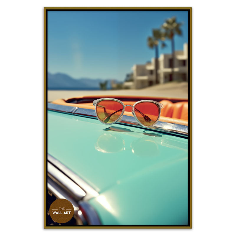 RETRO TURQUOISE CAR